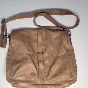 Leather bohemian crossbody bag